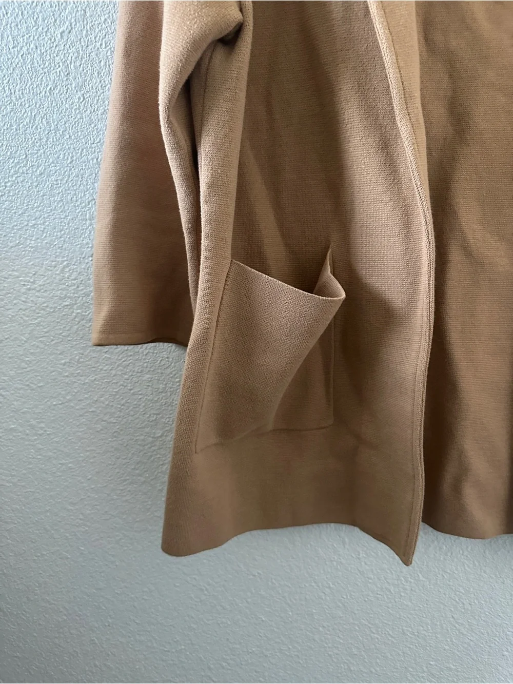 Quince Women’s Sz L Open Front Cardigan Minimalist Capsule Modern Chic Beige - Picture 3 of 7